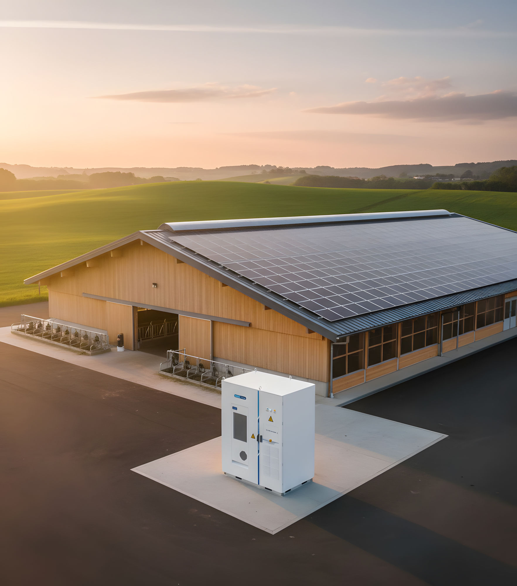 OmniCube am landwirtschaftlichen Betrieb mit PV-Dachanlage