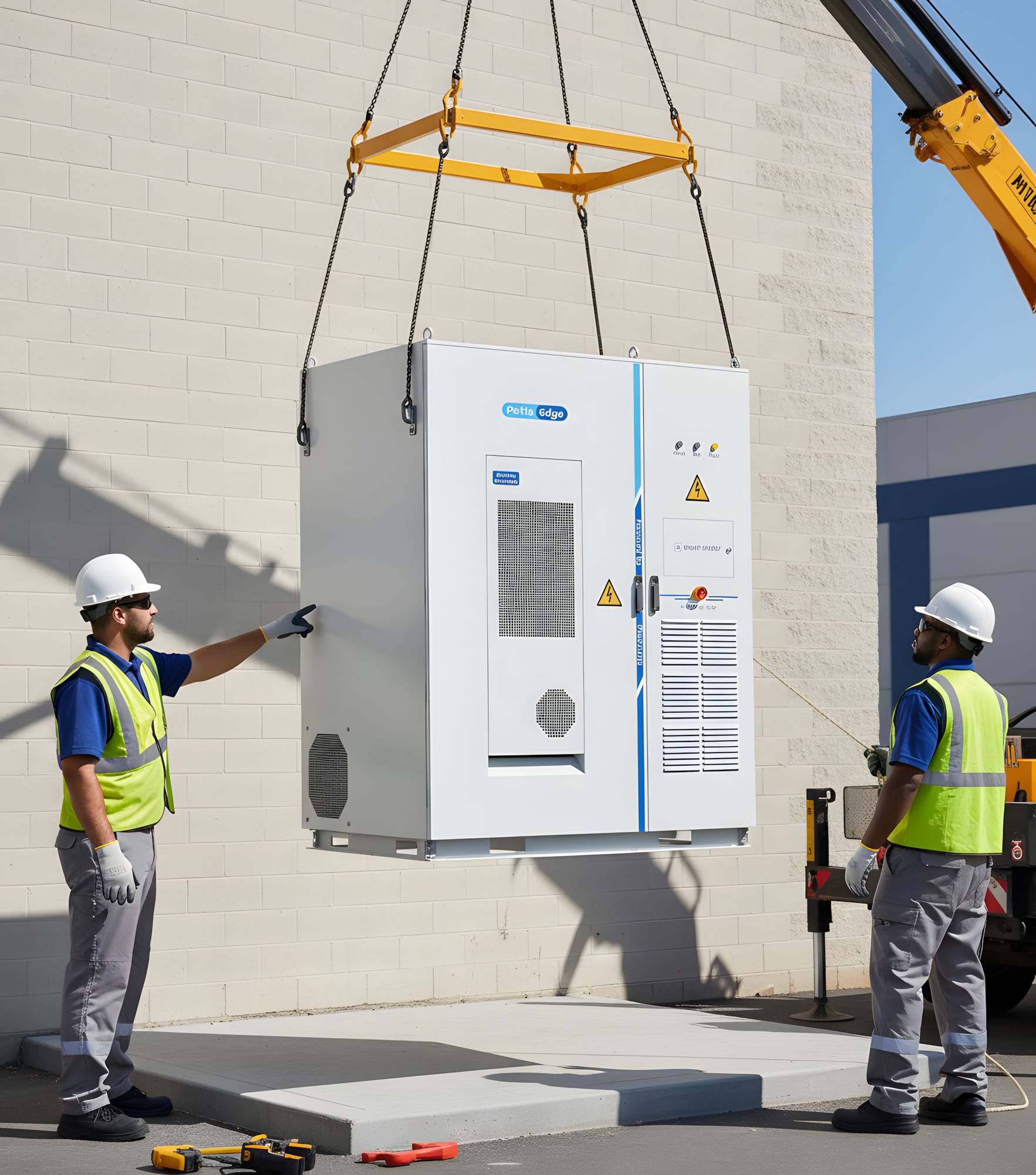 Installation eines OmniCube per Kran
